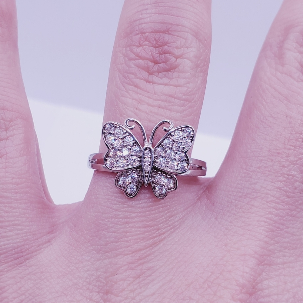 Butterfly Ring 925 Sterling Silver Ring - Picture 4 of 8